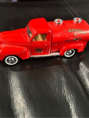 Dodge 1950 1/45 scale Solido Red Toy Fire Truck Tanker - Kids Toy name faded